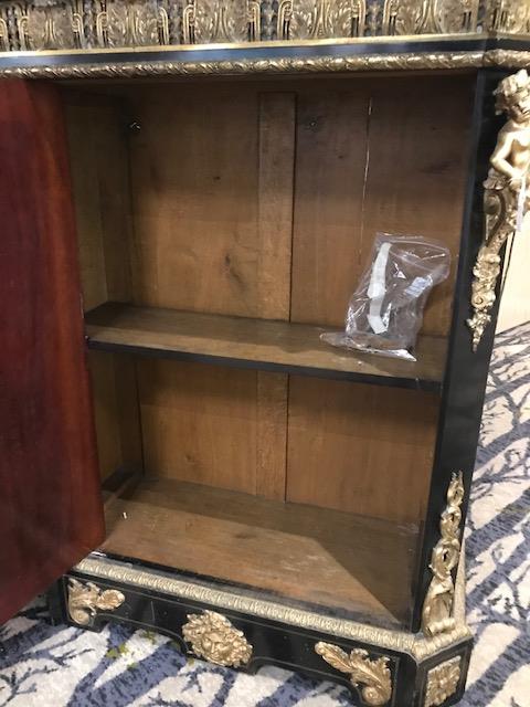 A Napoleon III ebonised hardstone cabinet - Image 8 of 9