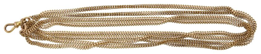 A Victorian fancy link guard chain