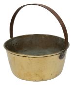 A Victorian brass jam pan