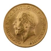A George V gold full sovereign, 1912