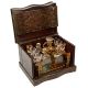 A tortoiseshell and brass inlaid boulle and ebonised decanter box - Image 2 of 4