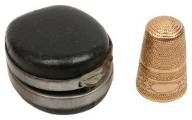 A Victorian gold thimble