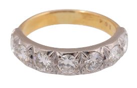 A diamond seven stone ring,