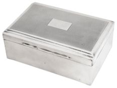 A George VI silver table cigarette box