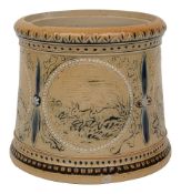 A Florence E Barlow Doulton small pottery tobacco jar.