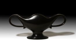 A Fulham Pottery vase, black
