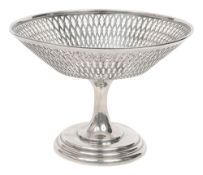 A George V silver pedestal fruit dish