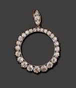 A diamond-set pendant