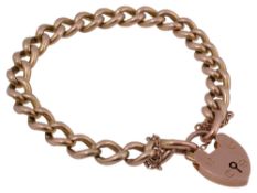 A 9ct gold curb link bracelet