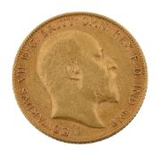 A Edward VII half sovereign, 1903