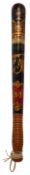 An early Victorian turned and polychrome painted police truncheon