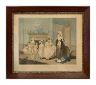 After William Redmore Bigg. Two hand coloured stipple engravings