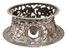 A George III Old Sheffield plate dish ring