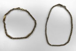 A 9ct gold Victorian watch chains