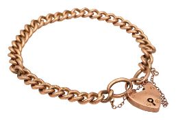 A 9ct gold curb link bracelet