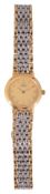 A lady's Omega stainless steel and gold plated bracelet wristwatch