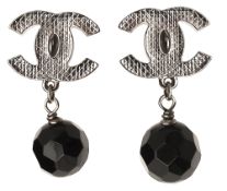 A pair of Chanel earclips