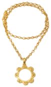 A Chanel magnifier glass pendant
