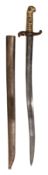 A French M1842 chassepot 'Yataghan' style bayonet