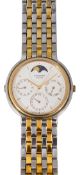A gentleman's Lassale Moonphase bicolour stainless quarts wristwatch