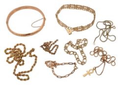 An group of 9ct gold jewellery