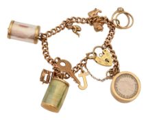 A 9ct gold charm bracelet