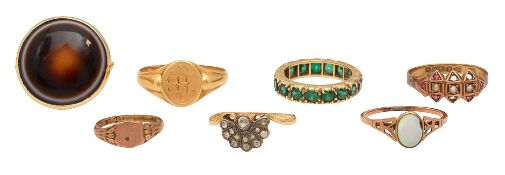 A group of gold rings