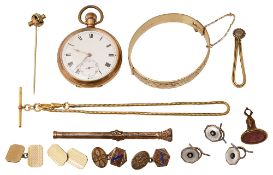 An assortment of items to include a fob sea