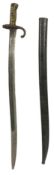 A French M1866 chassepot 'Yataghan' style bayonet
