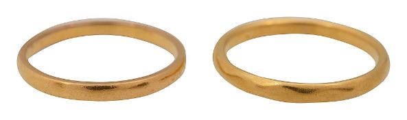 Two 22ct gold bands