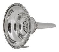 A George III silver wine funnel
