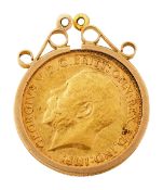 A George V gold half sovereign, 1912