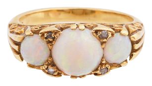 A late Victorian opal ring