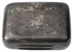 A late Victorian silver travelling soap box