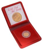 An Elizabeth II gold proof half sovereign 1980