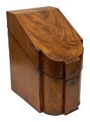 A George III mahogany knife box