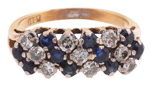 A sapphire and diamond ring