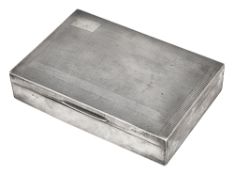 An Elizabeth II silver table cigarette box