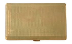 A 9ct gold cigarette case