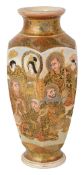 A Japanese Meiji Period satsuma vase by Gyokuzan