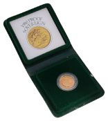 An Elizabeth II gold proof sovereign 1980