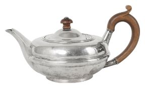 An Edwardian silver bachelor's teapot