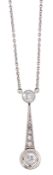 A pendant drop diamond