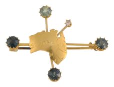 An Australian Southern Cross constellation brooch