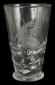 A large Orrefors glass vase