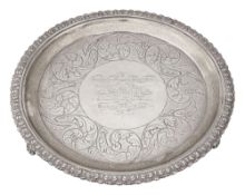 A George IV Scottish silver presentation salver
