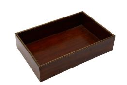 An early 19th century mahogany desktop document tray