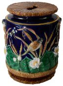 A George Jones majolica garden seat