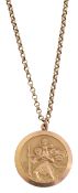 A 9ct gold St. Christopher medallion