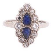 diamond and sapphire ring
